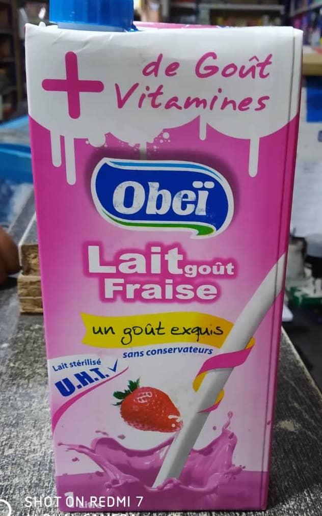 Leche sabor a fresas