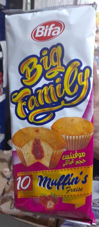 Magdalenas rellenas de fresa -Bifa-