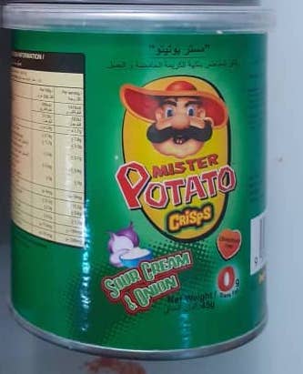 PATATAS FRITAS SABOR SOUR CREAM Y CEBOLLA -MISTER POTATO-