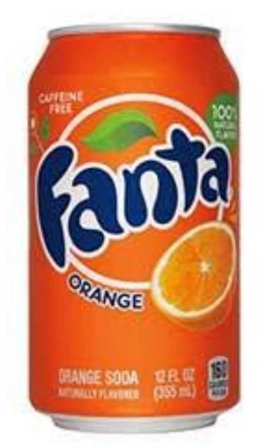 Lata de fanta de naranja