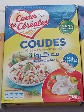 Pasta con forma de codo sin gluten 