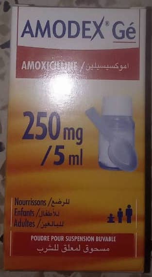 Amoxicilina 250 mg / 5 ml